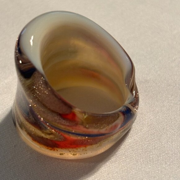 Murano Glass Ring - Size 7 - Picture 2 of 4